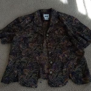 Leslie Fay Dresses Petite Short Sleeve Button Up